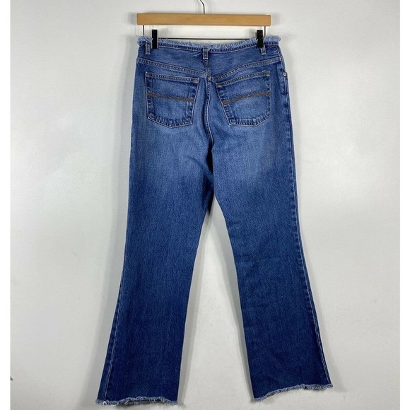 Express Frayed Trim Flare Leg Jeans - Picture 4 of 6